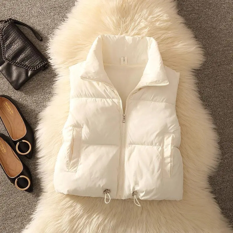 Puffer Vest Fashion Women - 여성용 패딩 패딩 민소매 조끼 재킷,