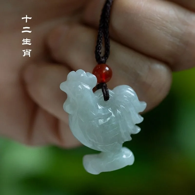 Women Fashion Necklace - 천연 에메랄드 중국 입체 십이지 펜던트