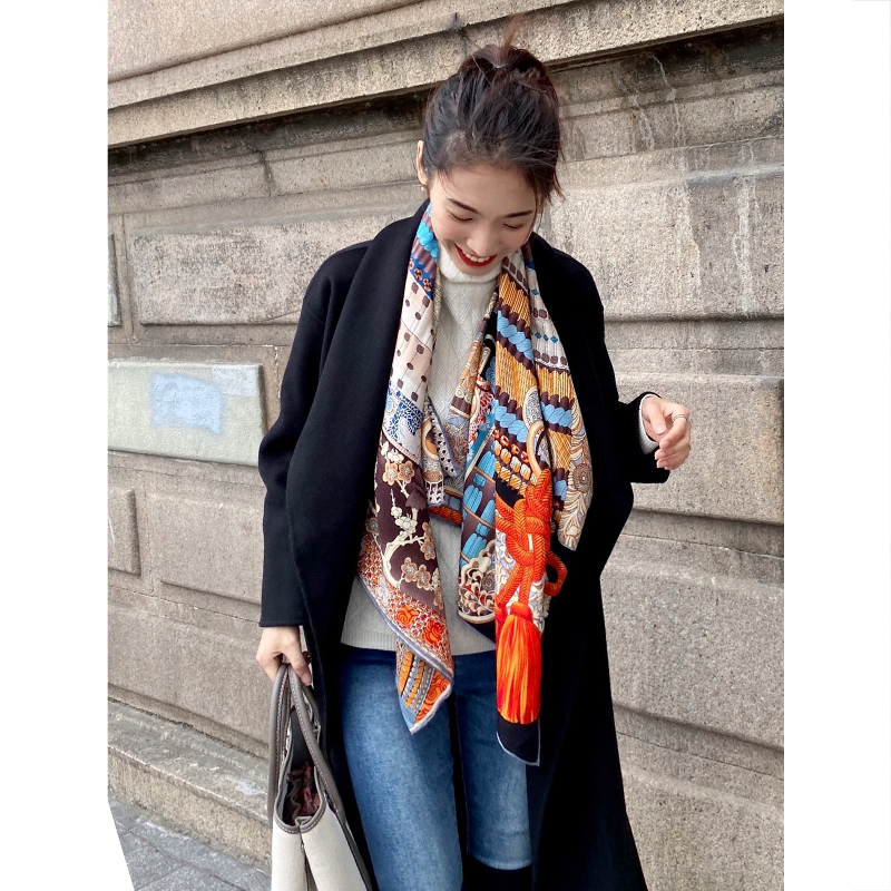 Women Fashion Japan - 일본 사무라이 실크 울 스카프 여성