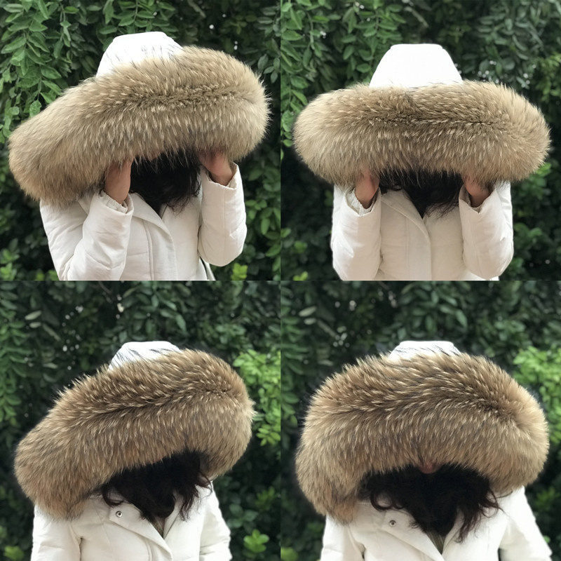 Women'S Fashion Essentials - 여성용 천연 너구리 모피 칼라, 여성
