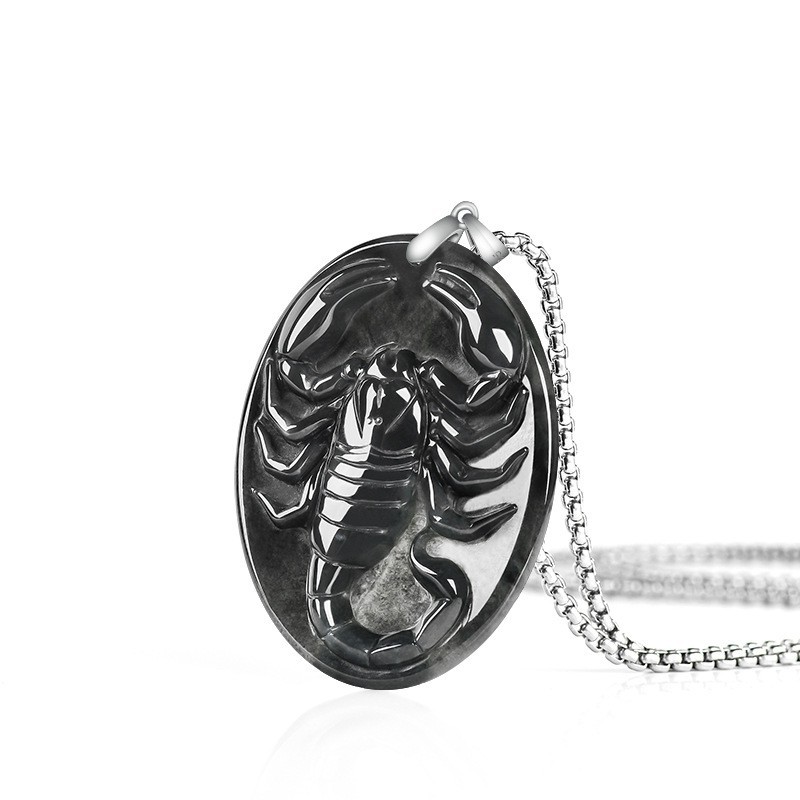 Women Fashion Necklace - 미얀마 경옥 전갈 펜던트 목걸이 럭셔리