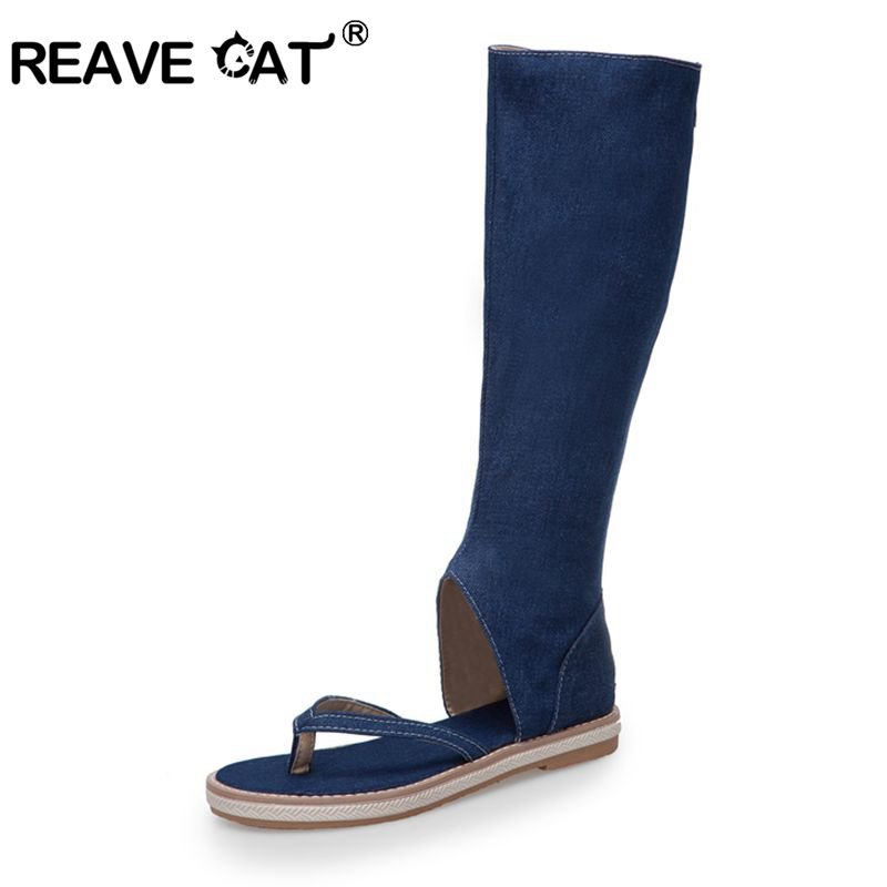 Women Fashion Jeans - REAVE CAT 신발 클립 토 샌들,