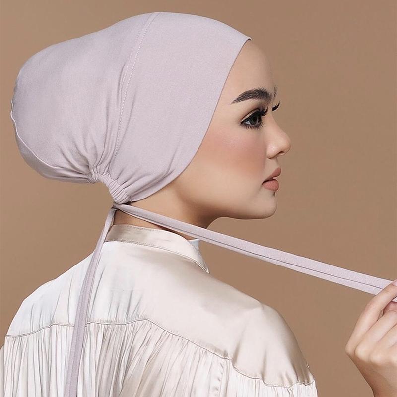 Women Fashion Hats - 새로운 소프트 모달 무슬림 터번 모자
