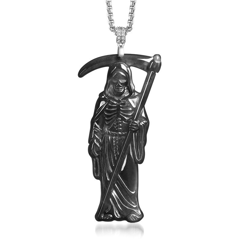 Women Fashion Necklace - 미얀마 제이디트 잔인사신 펜던트 목걸이 액세서리