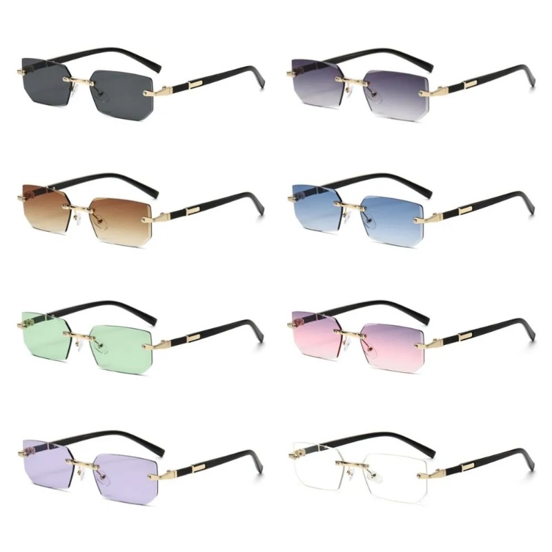 Women'S Fashion Eyeglasses - 남녀공용 트렌디한 무테 선글라스, 작은 직사각형