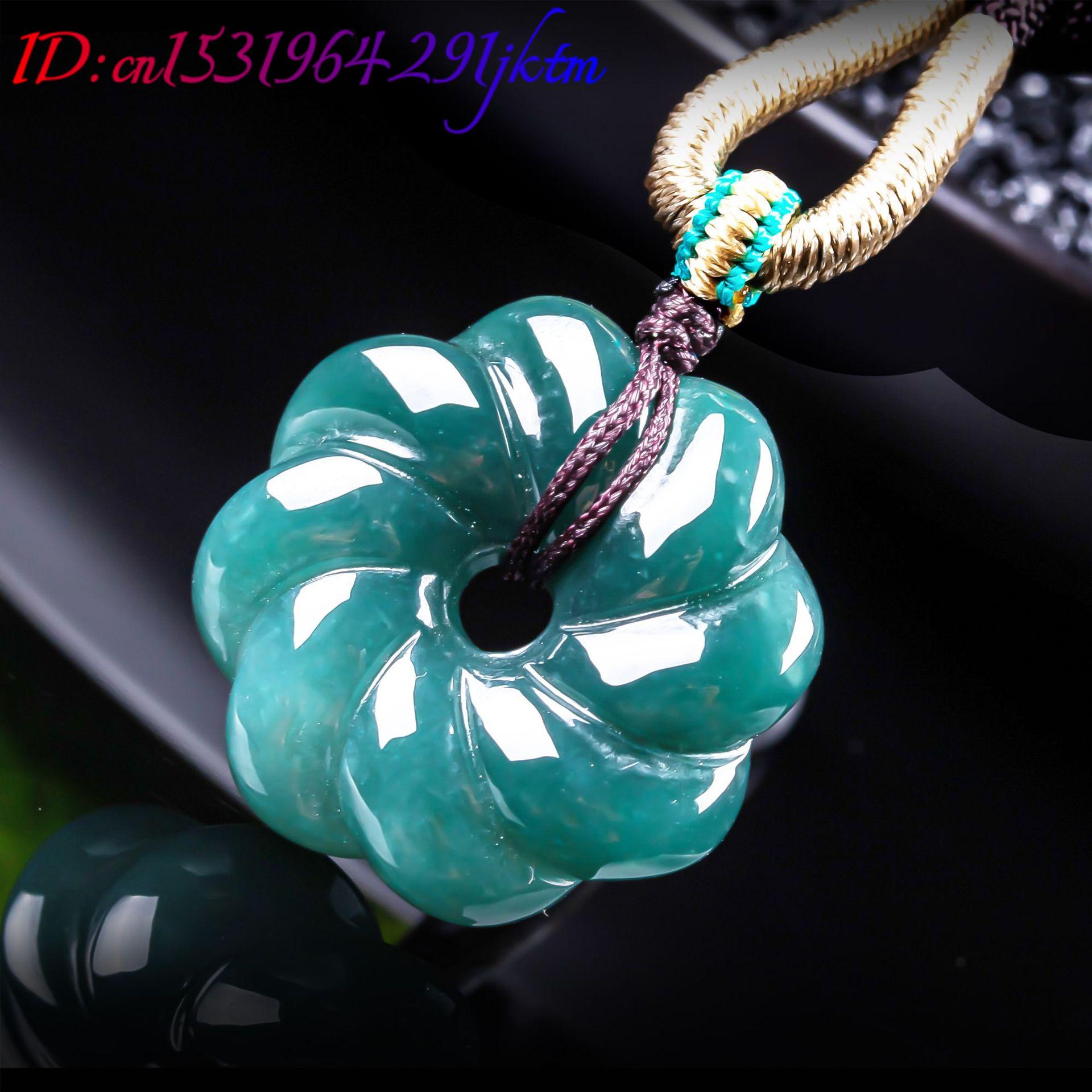 천연 버마산 비취 꽃 모양 펜던트 목걸이 액세서리 보석 - Women Fashion Necklace 리뷰 및 가격