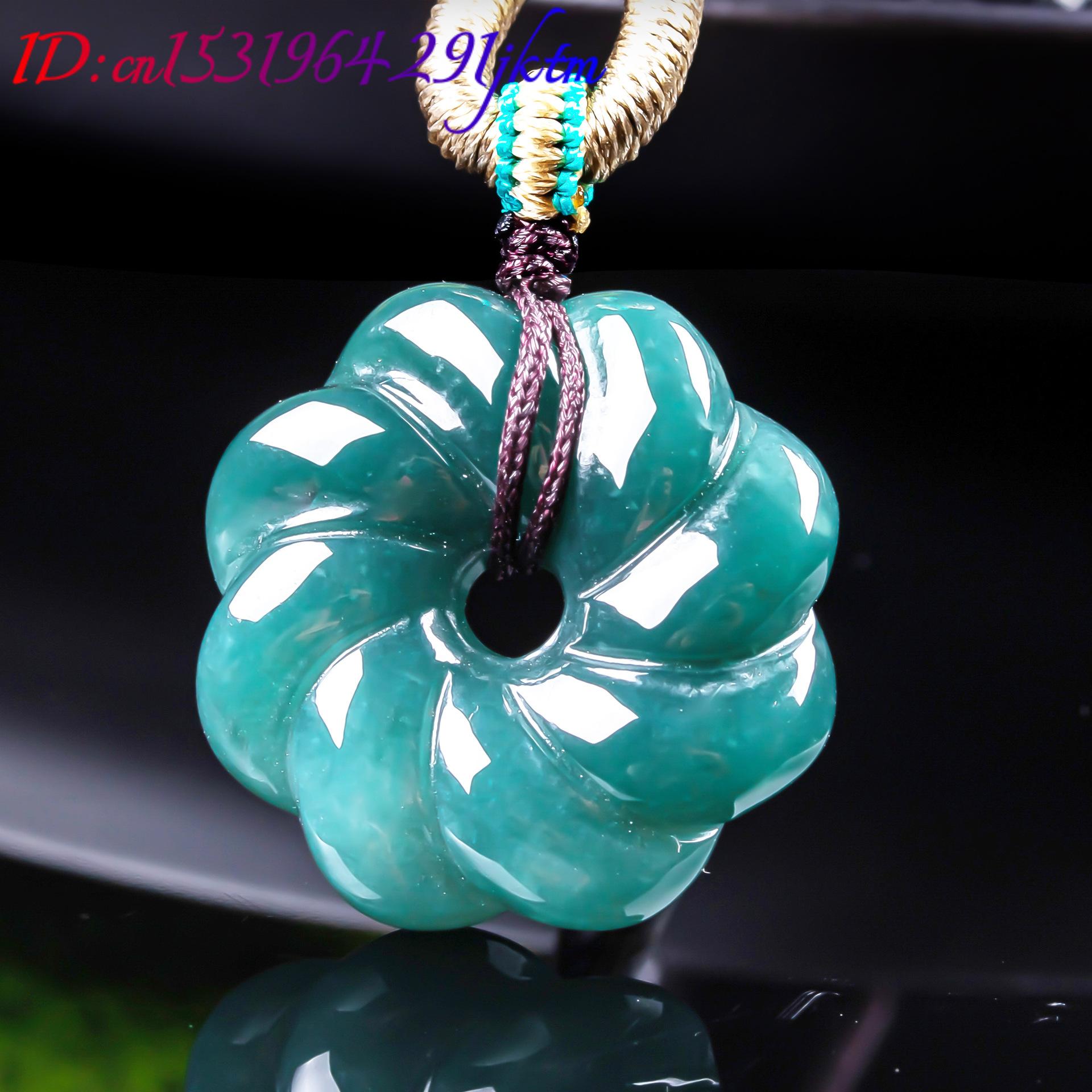 천연 버마산 비취 꽃 모양 펜던트 목걸이 액세서리 보석 - Women Fashion Necklace 리뷰 및 가격