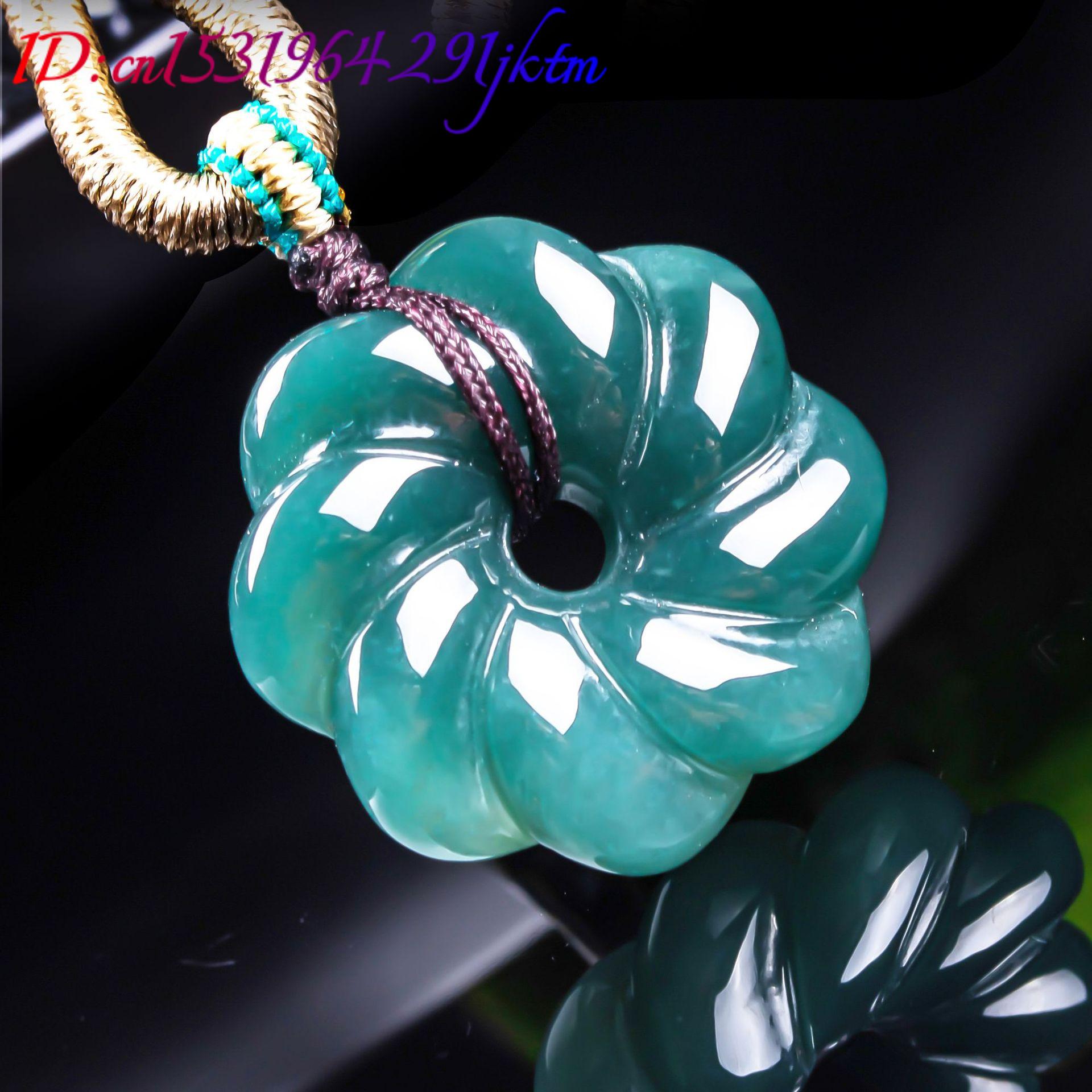 천연 버마산 비취 꽃 모양 펜던트 목걸이 액세서리 보석 - Women Fashion Necklace 리뷰 및 가격