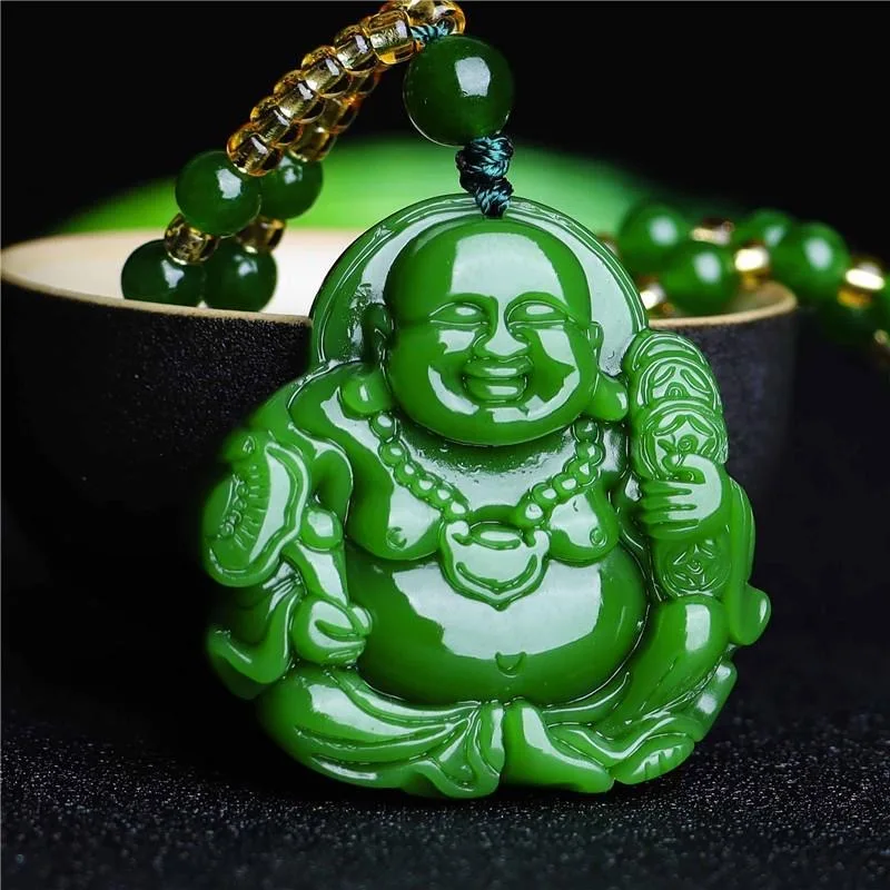 중국 녹색 옥 Maitreya 부처님 펜던트 목걸이,  - Women Fashion Necklace 리뷰 및 가격