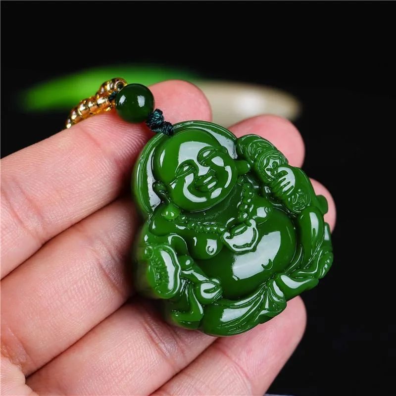 중국 녹색 옥 Maitreya 부처님 펜던트 목걸이,  - Women Fashion Necklace 리뷰 및 가격