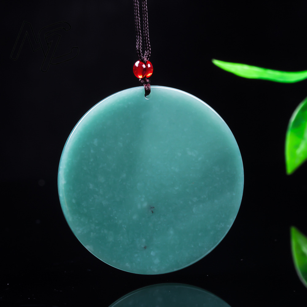 천연 비취 블루 워터 에메랄드 평화 카드 펜던트 목걸이 - Women Fashion Necklace 리뷰 및 가격