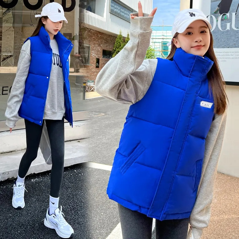 가을 겨울 따뜻한 크롭 조끼 자켓 여성용 패션 민소매  - Puffer Vest Fashion Women 리뷰 및 가격