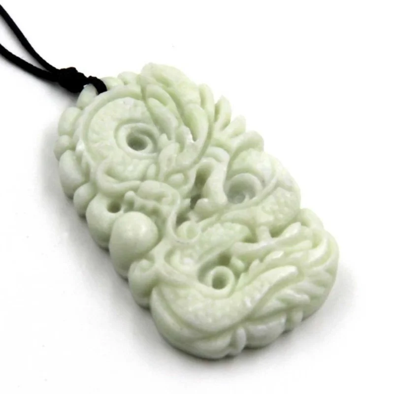 내추럴 화이트 옥 드래곤 피닉스 펜던트 목걸이, 매력적 - Women Fashion Necklace 리뷰 및 가격
