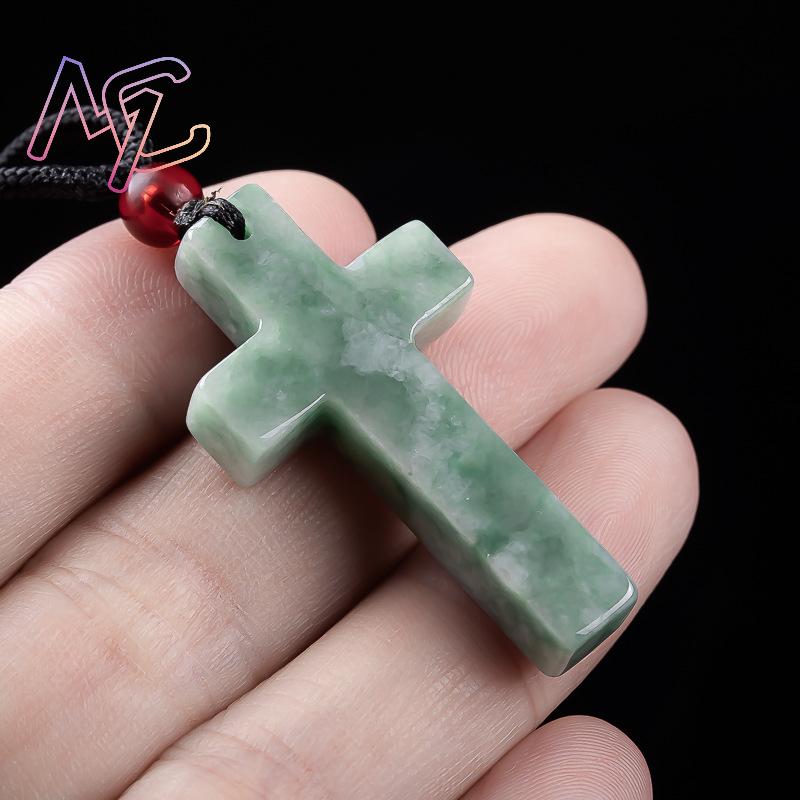 미얀마 비취 십자가 펜던트 목걸이 버마 비취석 조각 부 - Women Fashion Necklace 리뷰 및 가격