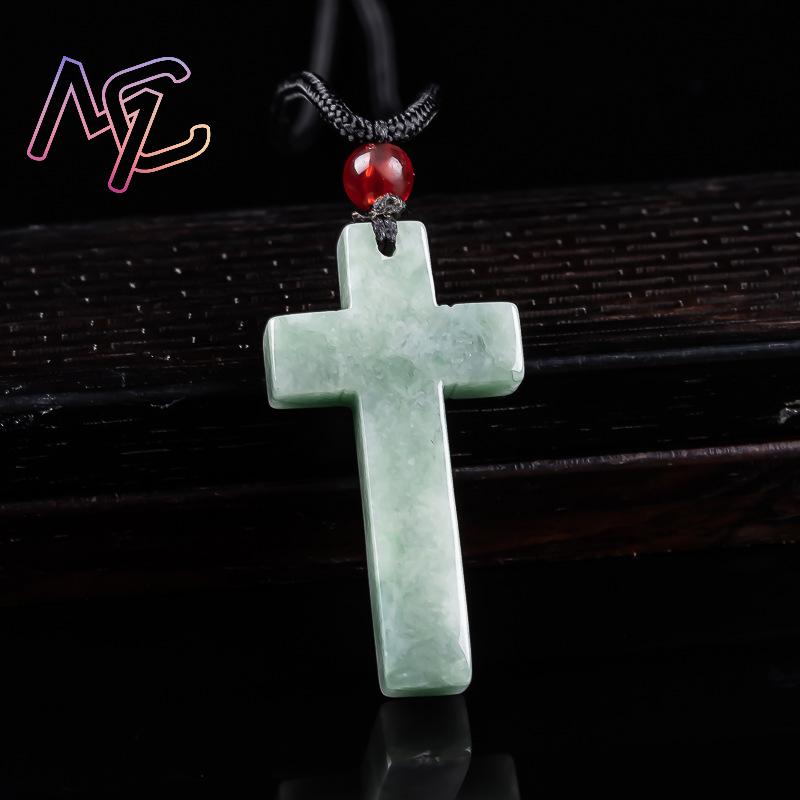 미얀마 비취 십자가 펜던트 목걸이 버마 비취석 조각 부 - Women Fashion Necklace 리뷰 및 가격