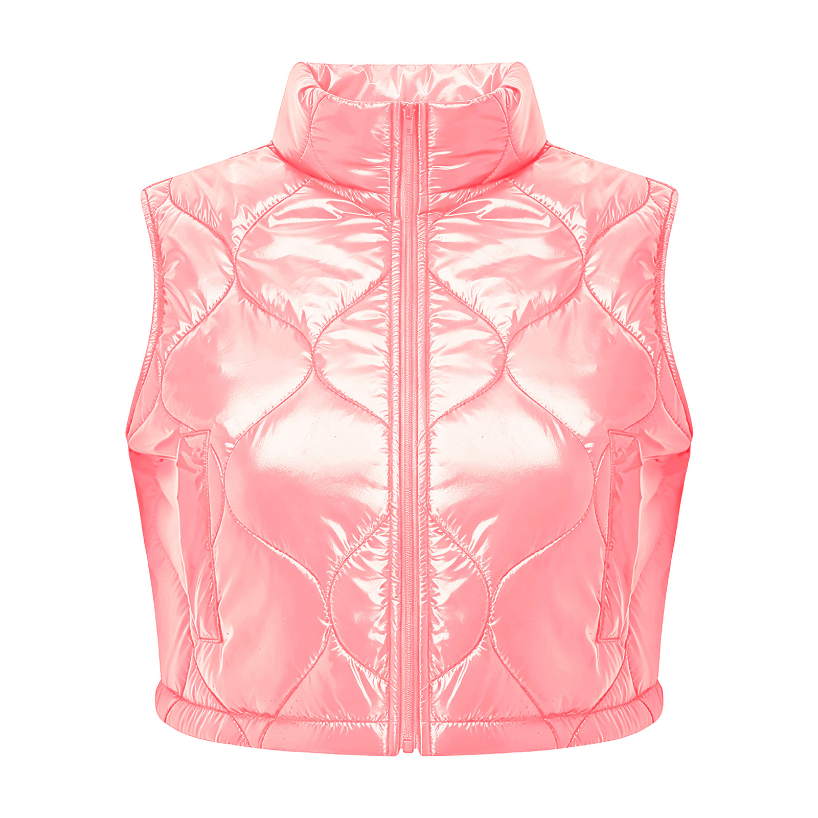여성용 겨울 따뜻한 퀼팅 패딩 크롭 베스트 스탠드 칼라 - Puffer Vest Fashion Women 리뷰 및 가격