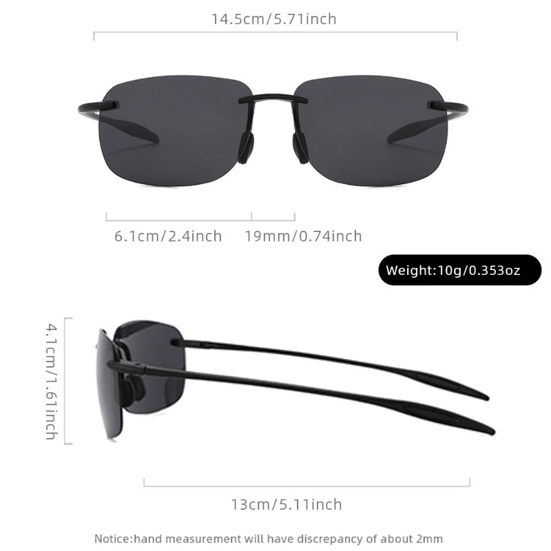 새로운 TR90 편광 선글라스 남녀 공용 프레임리스 운 - Women'S Fashion Eyeglasses 리뷰 및 가격