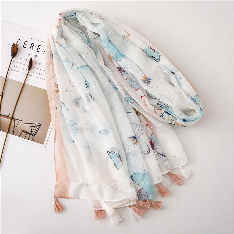 여자 어린이 사랑스러운 동물 나비 패턴 Viscose  - Women Fashion Hats 리뷰 및 가격