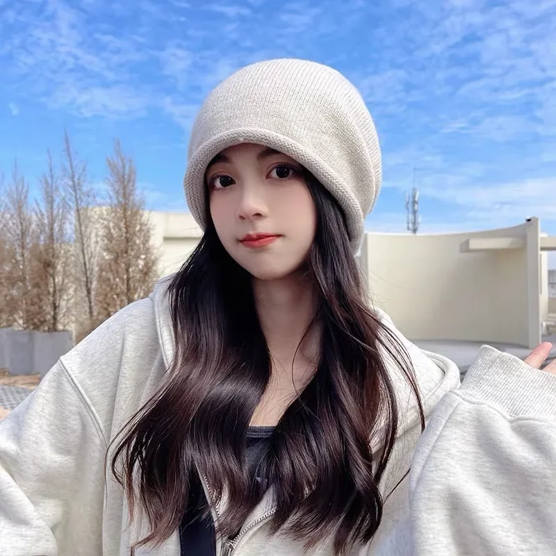 니트 보닛 후드 여성용 겨울 따뜻한 루즈핏 비니 모자  - Women Fashion Hats 리뷰 및 가격