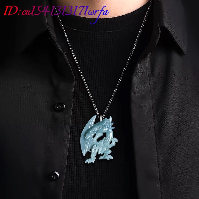 블루 미얀마 옥 드래곤 펜던트 목걸이, 버마 옥 패션  - Women Fashion Necklace 리뷰 및 가격