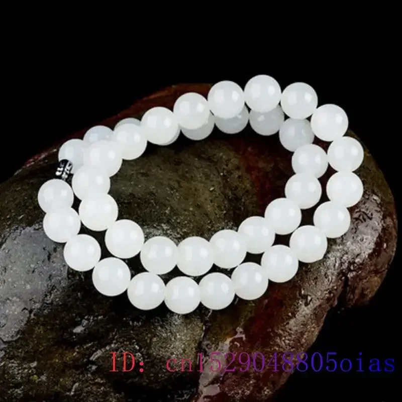 화이트 옥 페르시 목걸이 비즈 천연 패션 보석 쥬얼리  - Women Fashion Necklace 리뷰 및 가격