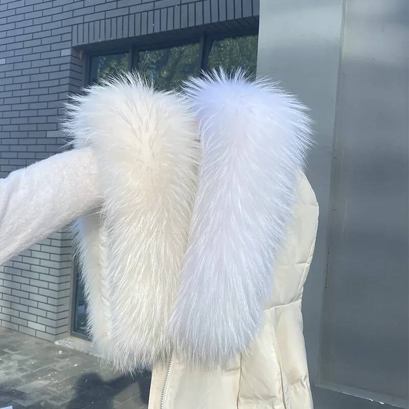 여성용 라쿤털 칼라, 진짜 털 칼라, 따뜻한 천연 털  - Women'S Fashion Essentials 리뷰 및 가격