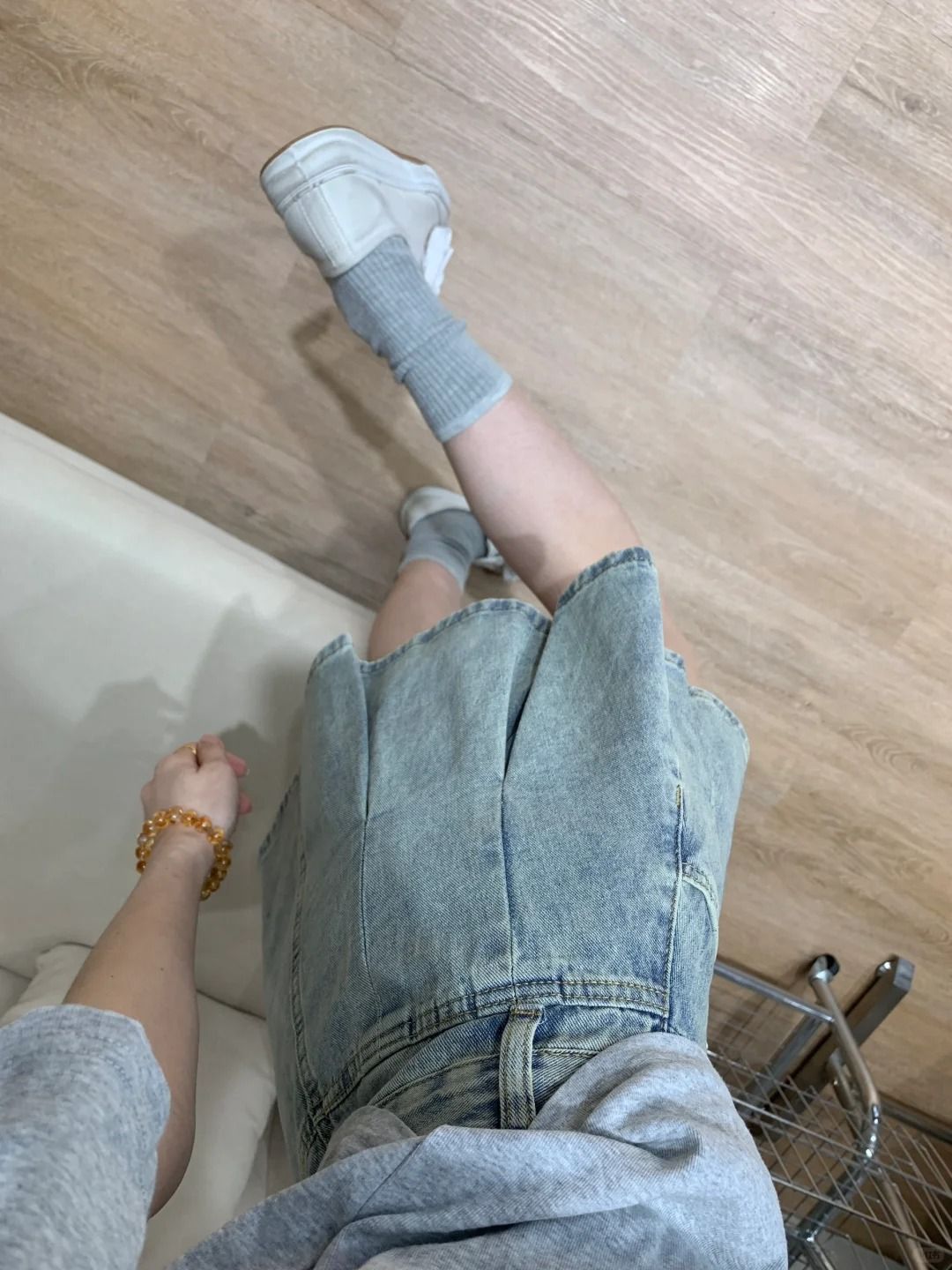 여성 하이웨이스트 데님 플리츠 스커트 빈티지 워싱 A라 - Women Fashion Jeans 리뷰 및 가격