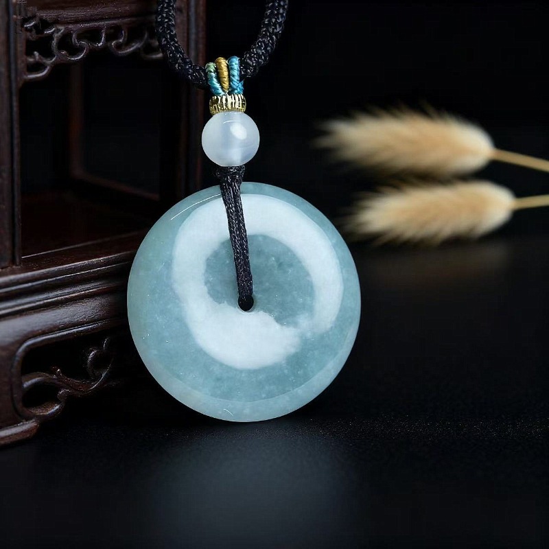 새로운 진짜 천연 옥 도넛 모양 폰 안 매듭 펜던트 목 - Women Fashion Necklace 리뷰 및 가격