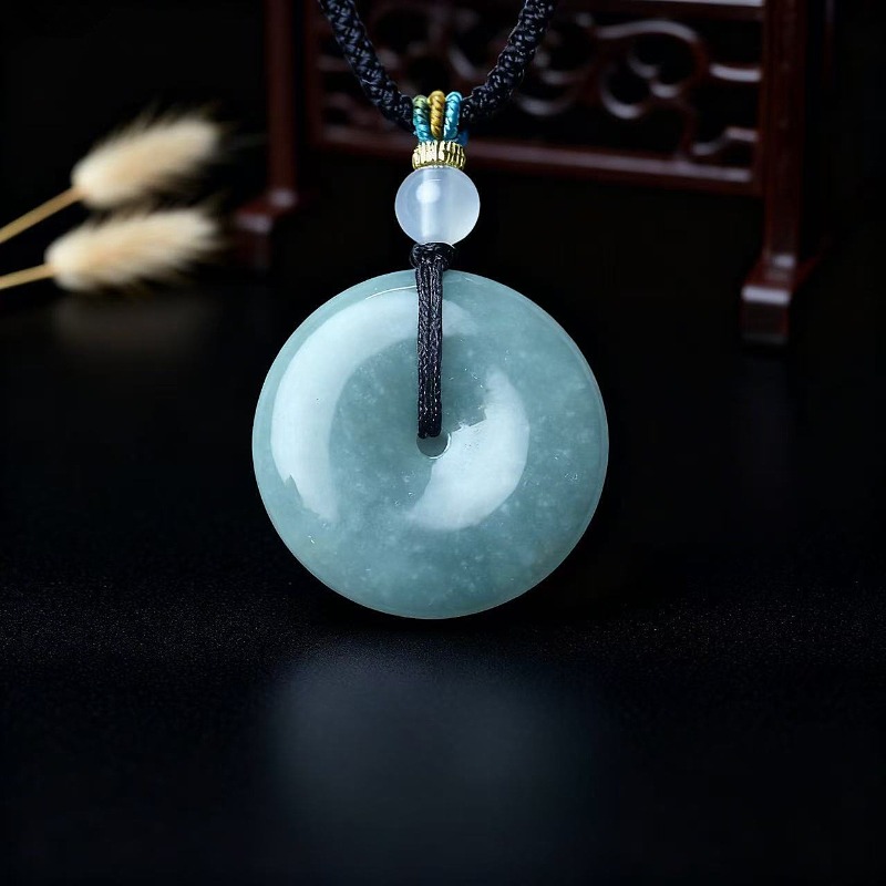 새로운 진짜 천연 옥 도넛 모양 폰 안 매듭 펜던트 목 - Women Fashion Necklace 리뷰 및 가격