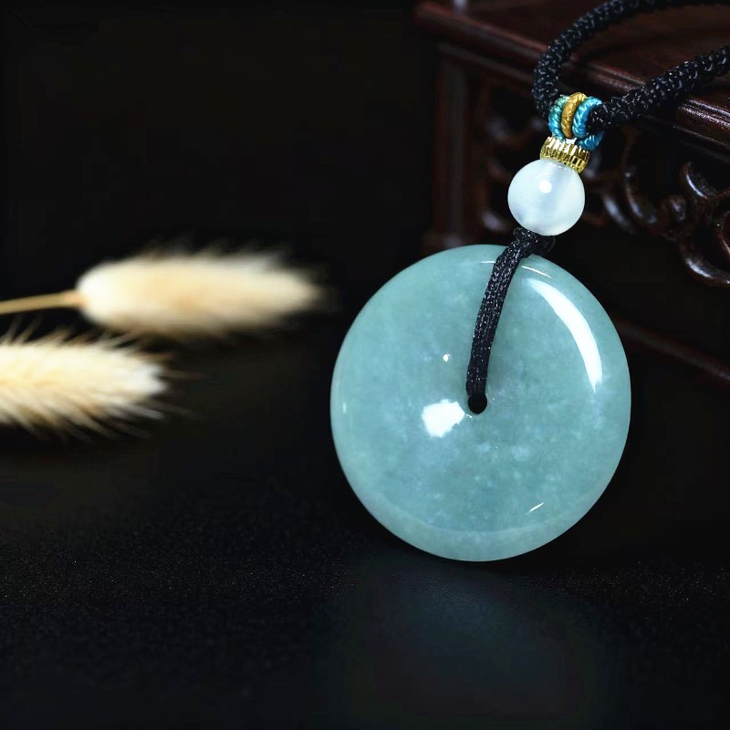 새로운 진짜 천연 옥 도넛 모양 폰 안 매듭 펜던트 목 - Women Fashion Necklace 리뷰 및 가격
