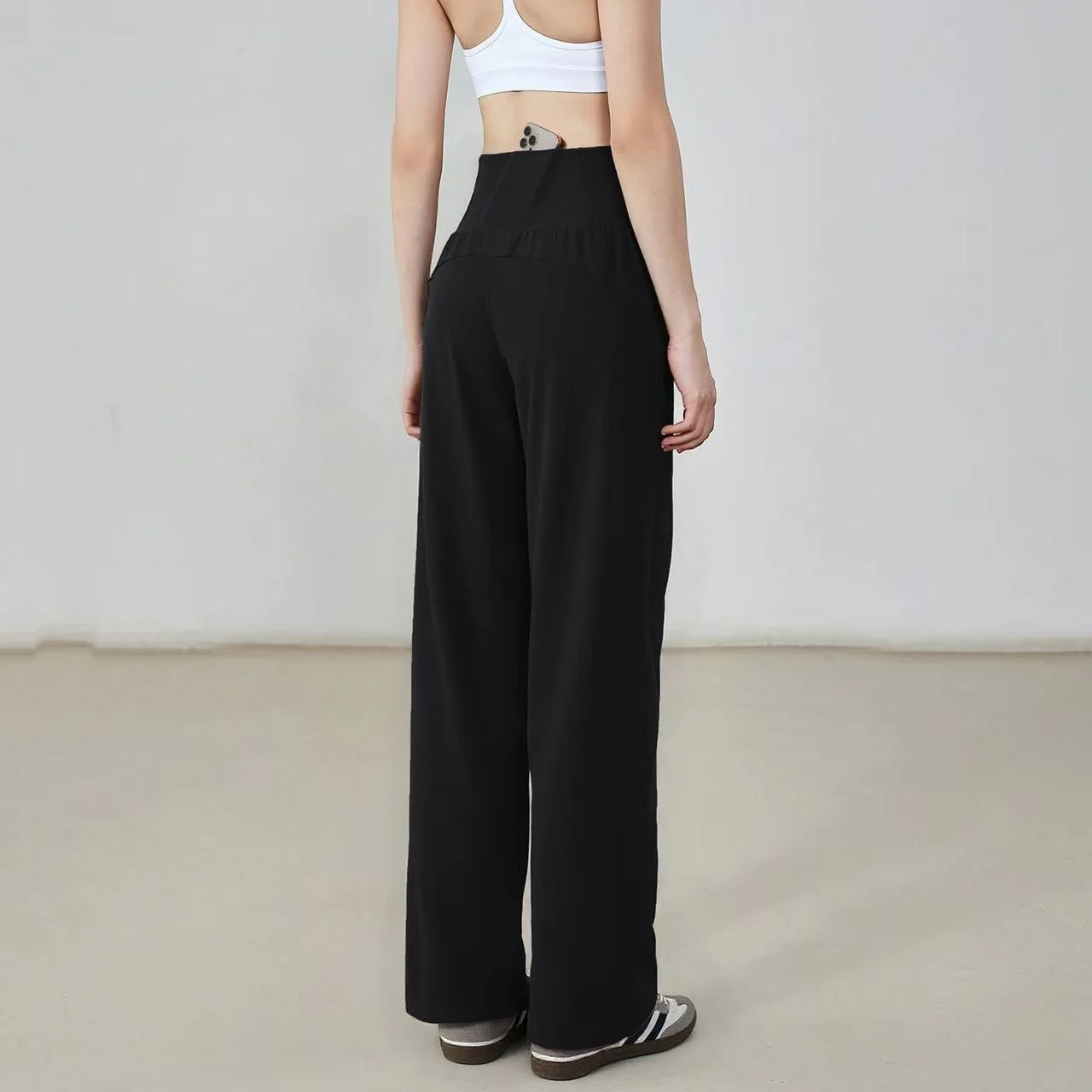 피트니스 여성용 루즈 스트레이트 스포츠 바지 하이 웨이 - Women'S Fashion Trousers 리뷰 및 가격
