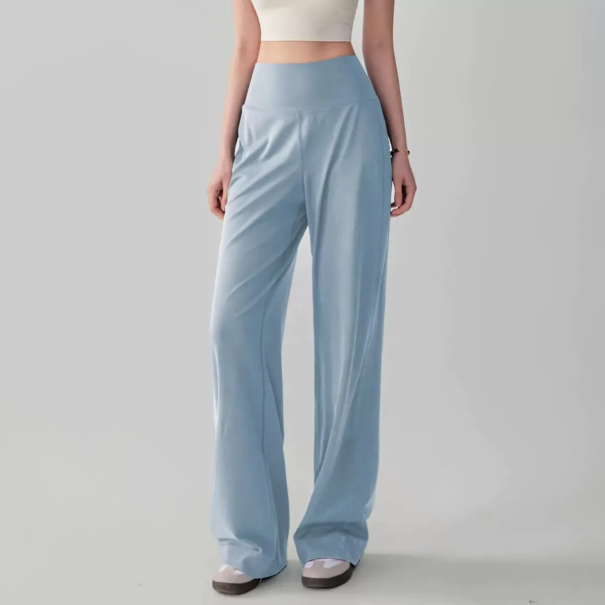 피트니스 여성용 루즈 스트레이트 스포츠 바지 하이 웨이 - Women'S Fashion Trousers 리뷰 및 가격