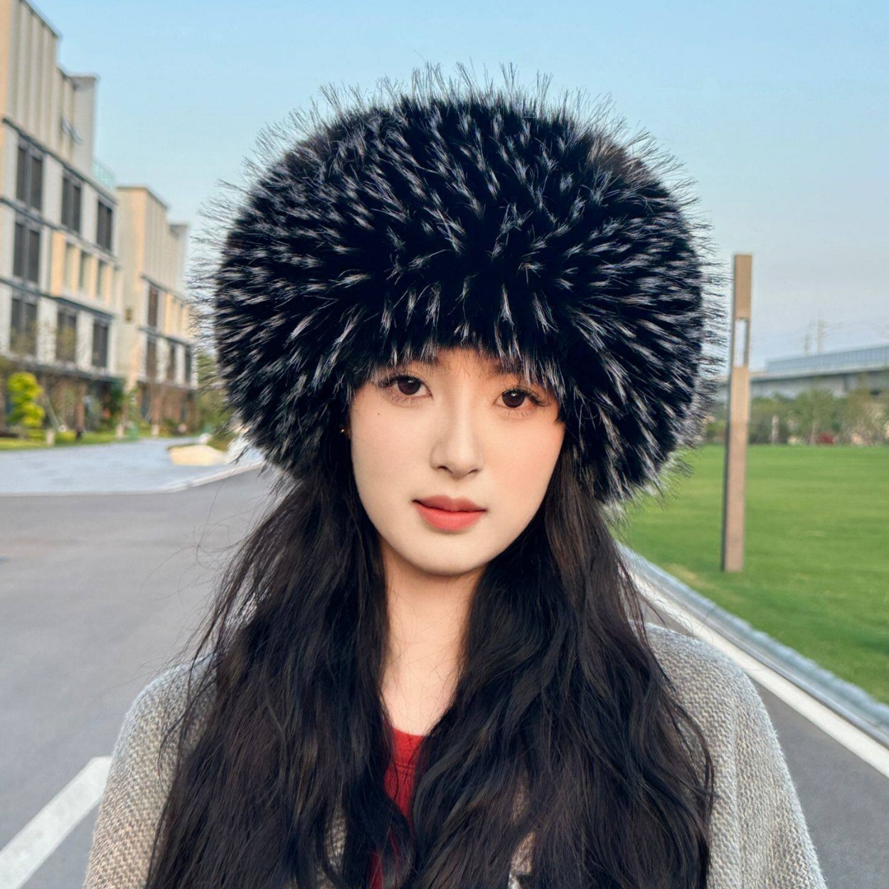 부드러운 플러시 인조 여우털 원형 오픈탑 모자, 따뜻하 - Women Fashion Hats 리뷰 및 가격