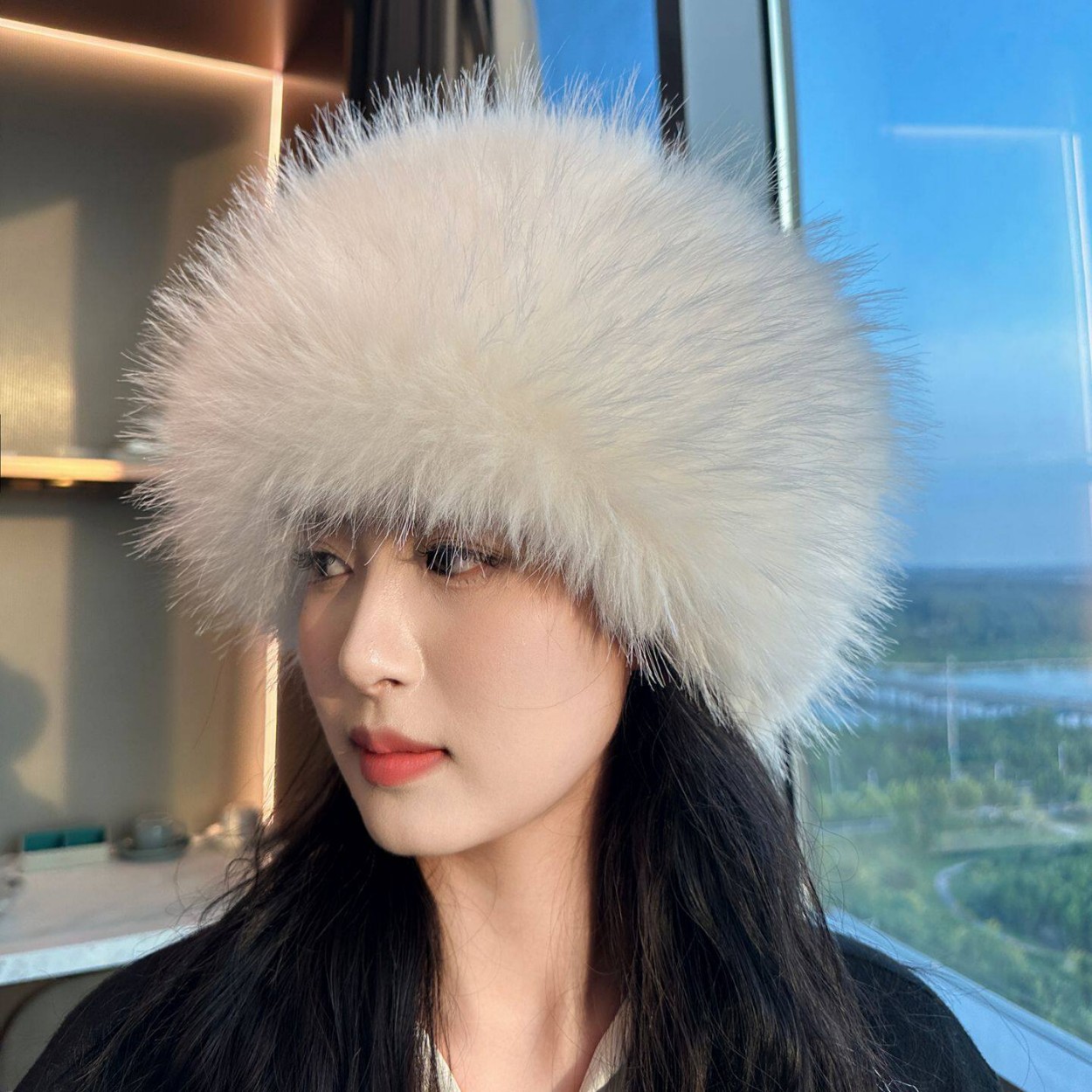 부드러운 플러시 인조 여우털 원형 오픈탑 모자, 따뜻하 - Women Fashion Hats 리뷰 및 가격