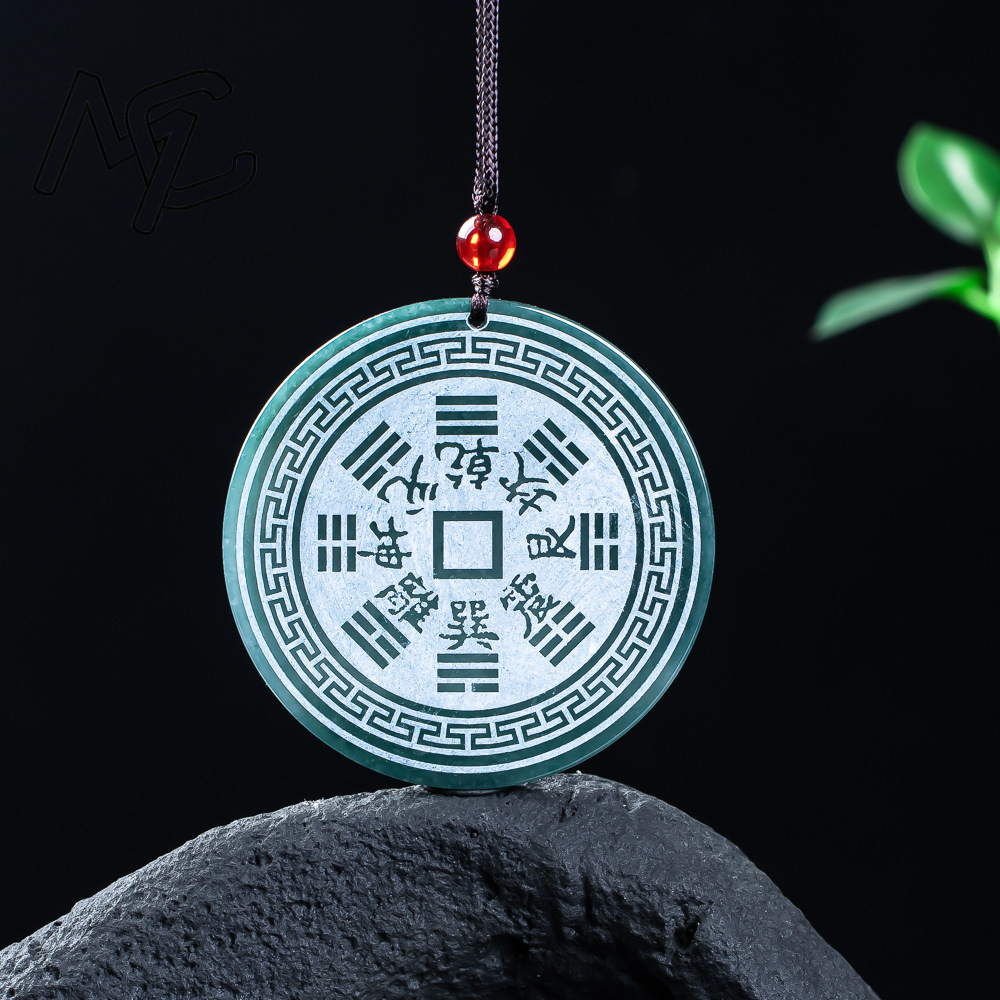 진짜 천연 비취 블루 워터 마운틴 고스트 코인 펜던트  - Women Fashion Necklace 리뷰 및 가격