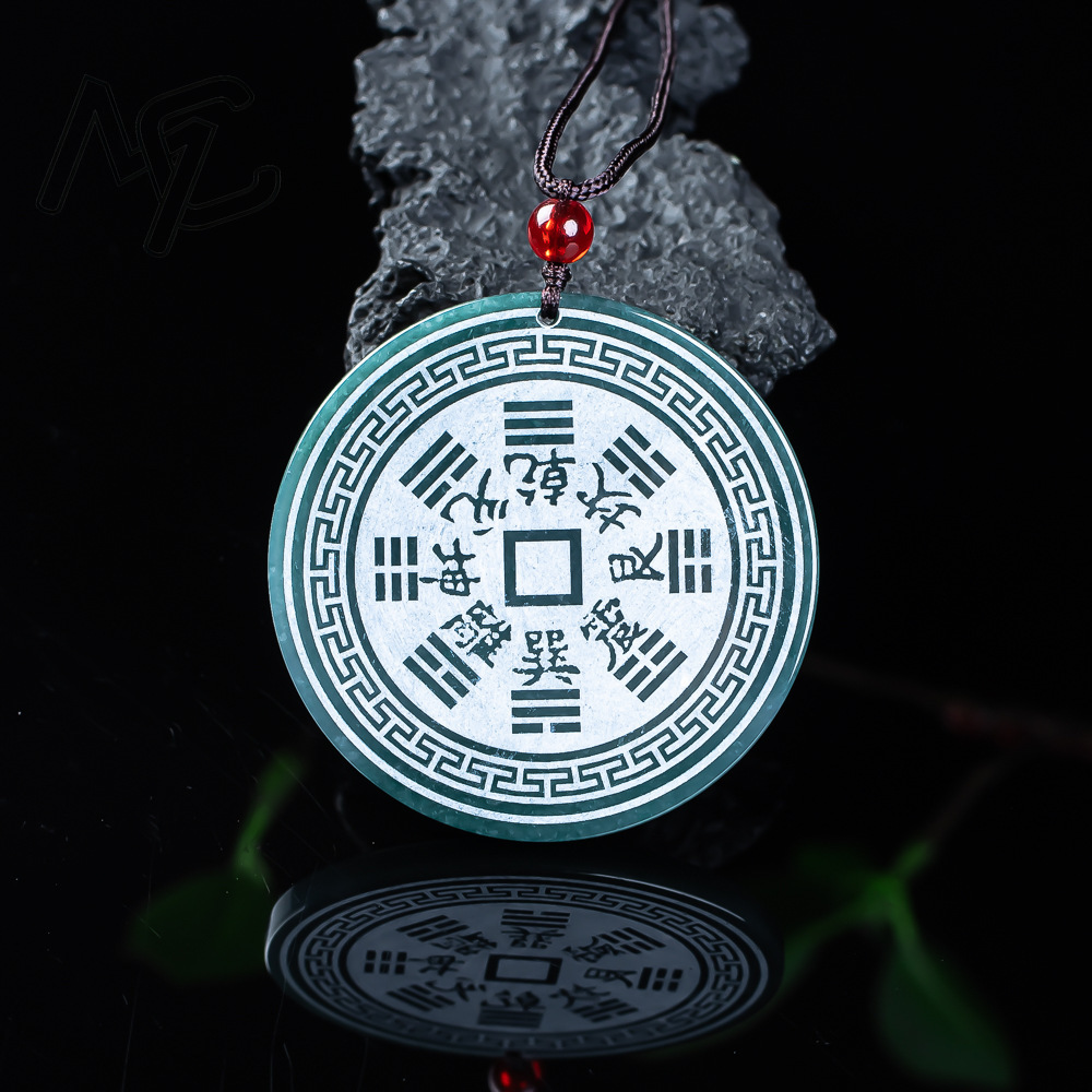 진짜 천연 비취 블루 워터 마운틴 고스트 코인 펜던트  - Women Fashion Necklace 리뷰 및 가격