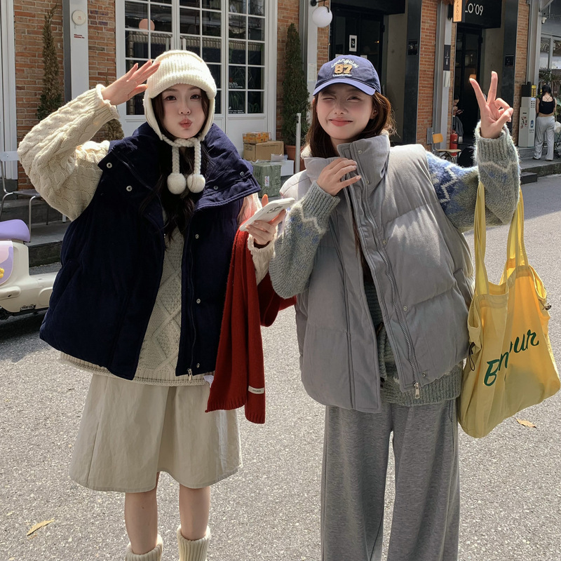 여성용 푸퍼 베스트 스탠드 칼라 숏 질레 지퍼업 캐주얼 - Puffer Vest Fashion Women 리뷰 및 가격