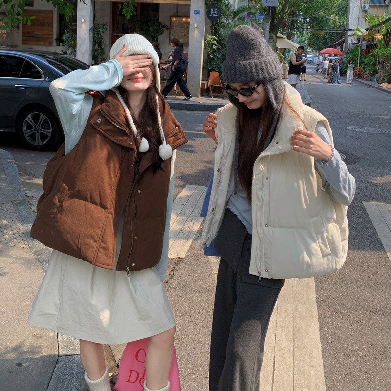여성용 푸퍼 베스트 스탠드 칼라 숏 질레 지퍼업 캐주얼 - Puffer Vest Fashion Women 리뷰 및 가격