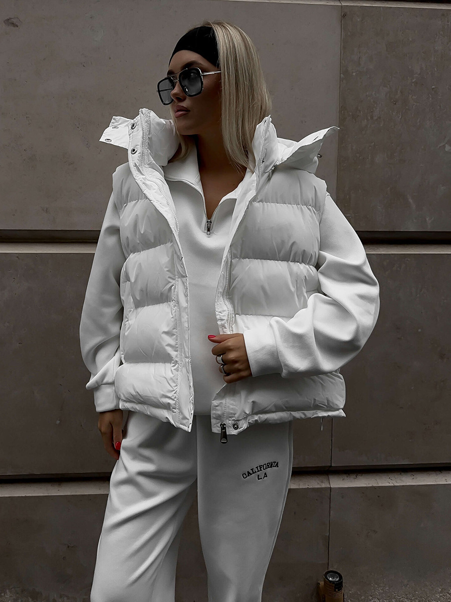 여성용 가을 겨울 민소매 후드 패딩 조끼 핫 트렌디 아 - Puffer Vest Fashion Women 리뷰 및 가격