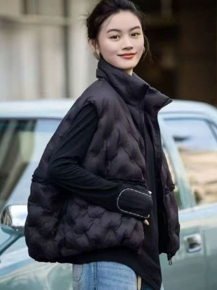 패션 Y2K 다운 베스트 여성 겨울 칼라 루즈 파카 한 - Puffer Vest Fashion Women 리뷰 및 가격