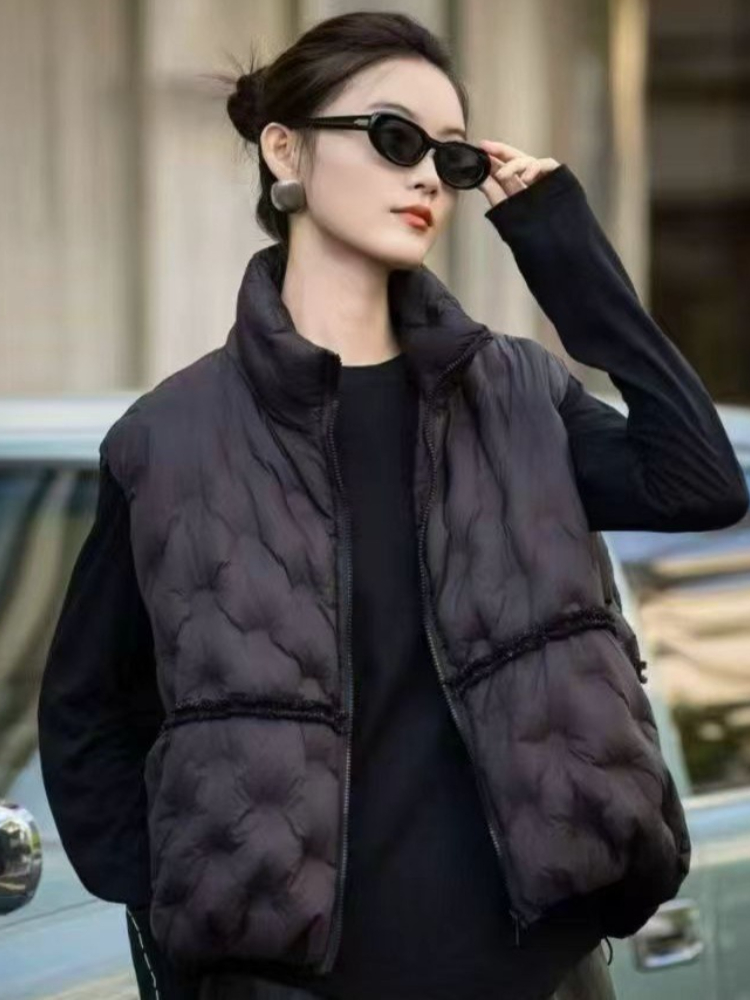 패션 Y2K 다운 베스트 여성 겨울 칼라 루즈 파카 한 - Puffer Vest Fashion Women 리뷰 및 가격