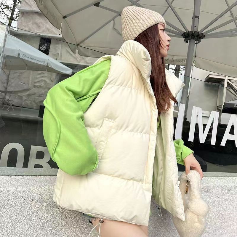 여성용 소매 없는 패딩 조끼, 스탠드 칼라, 겨울용 따 - Puffer Vest Fashion Women 리뷰 및 가격