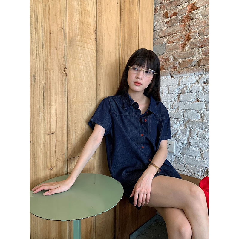 Benuynffy 레트로 반팔 데님 셔츠 여성 2026 - Women Fashion Jeans 리뷰 및 가격