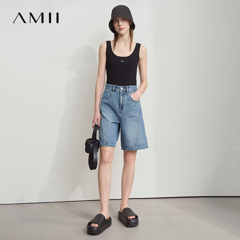 AMII 여성 청바지 반바지 미니멀리스트 2026 여름 - Women Fashion Jeans 리뷰 및 가격
