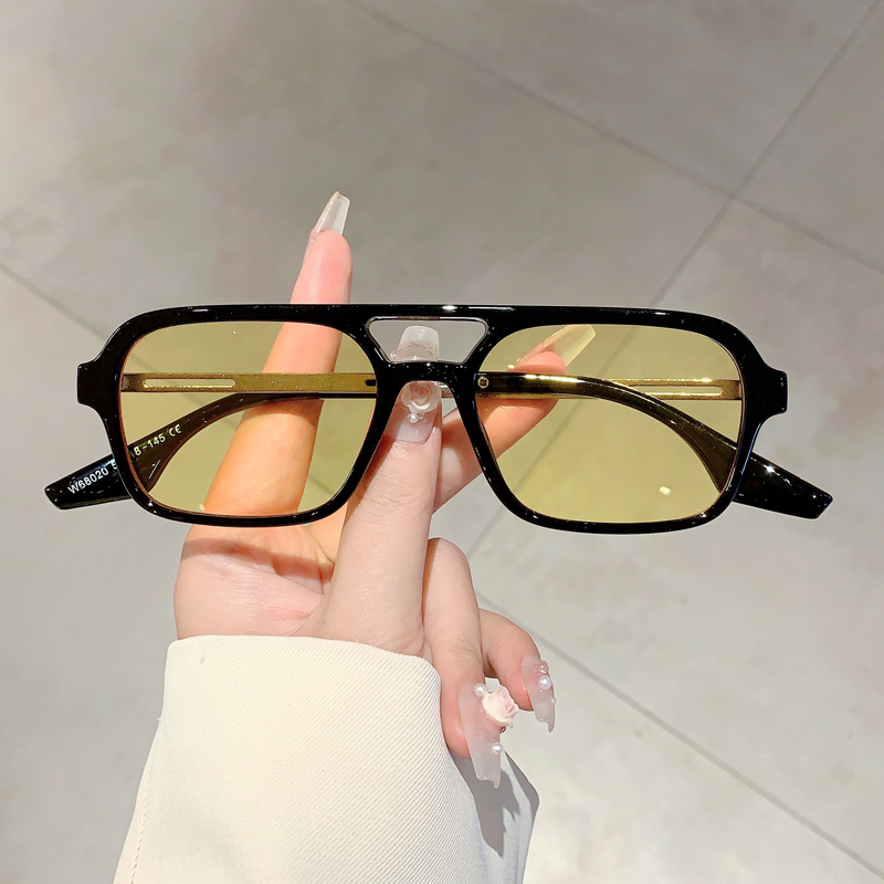 트렌디한 여성용 더블 빔 선글라스, 사각형 여름용 선글 - Women'S Fashion Eyeglasses 리뷰 및 가격