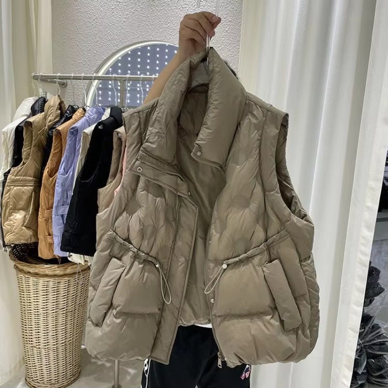 여성용 재킷, 패션 파카, 드로스트링, 싱글 브레스트, - Puffer Vest Fashion Women 리뷰 및 가격