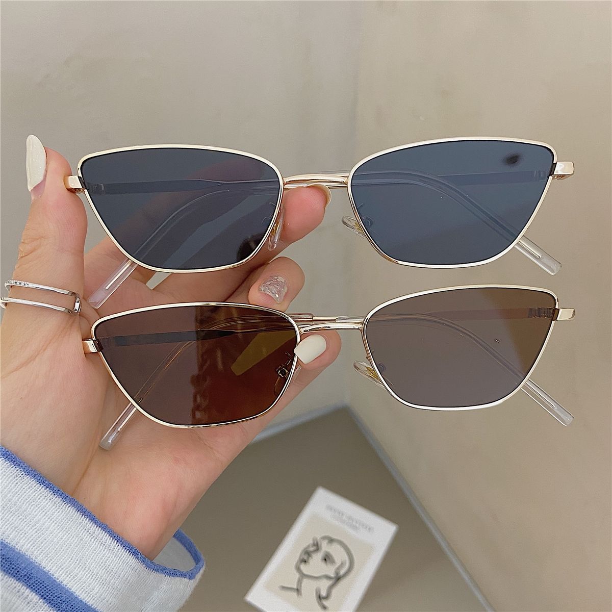 여성용 세련된 마름모꼴 메탈 선글라스, 스트리트 사진  - Women'S Fashion Eyeglasses 리뷰 및 가격