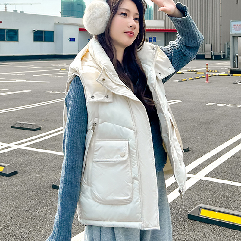2025 빅 포켓 루즈 후드 베스트 여성 겨울 패션 따 - Puffer Vest Fashion Women 리뷰 및 가격
