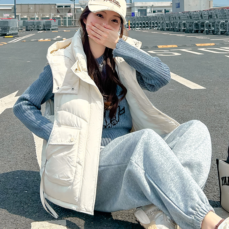 2025 빅 포켓 루즈 후드 베스트 여성 겨울 패션 따 - Puffer Vest Fashion Women 리뷰 및 가격