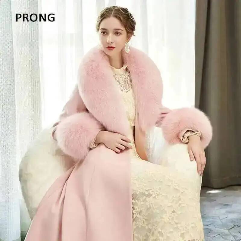 100% 진짜 여우 모피 칼라 겨울 코트 재킷, 모피  - Women'S Fashion Essentials 리뷰 및 가격